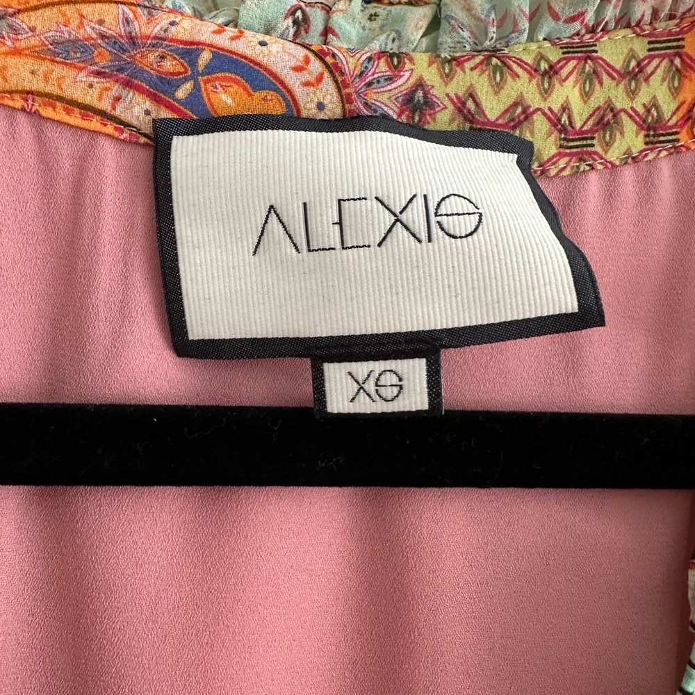 Alexis Multicolor Patchwork Long Sleeve Dress - image 2